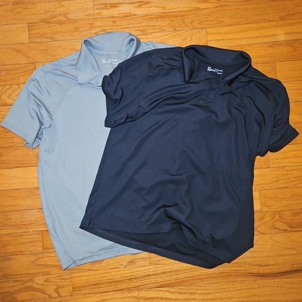 Under Armour Men's Polo Shirt Set - Black and Gray